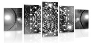 5 részes varászlatos Mandala fekete