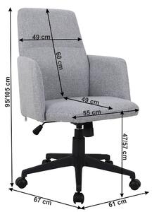 KONDELA Irodai szék, szürke/fekete, ILIAS
