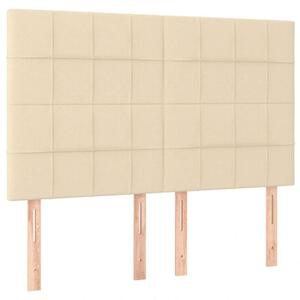 VidaXL krémszínű szövet LED-es fejtámla 144x5x118/128 cm
