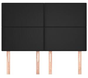 Fejtámla szett - 4 db - Fekete műbőr - 144cm