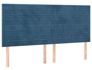 VidaXL 4 db sötétkék bársony fejtámla 100x5x78/88 cm