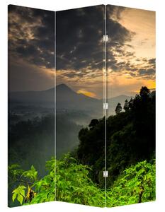 Paraván - Zöld hegyvidéki táj (135x180 cm)