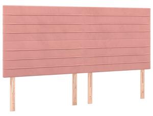 VidaXL Bársony Fejtámla Szett - Rózsaszín - 200cm