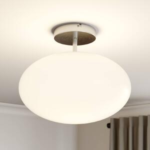 Lindby mennyezeti lámpa Sonika, Ø 40 cm, nikkel színű, üveg, E27, dimmelhető, Alu / szürke / cink, Nappali / Étkező
