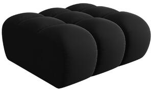 Fekete bársony lábzsámoly Windsor & Co Halley 94 x 94 cm
