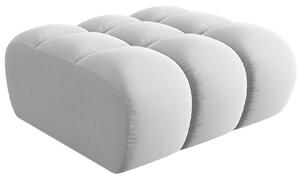 Világosszürke bársony lábzsámoly Windsor & Co Halley 94 x 94 cm