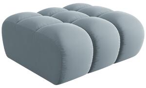 Világoskék bársony lábzsámoly Windsor & Co Halley 94 x 94 cm