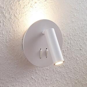 Lucande LED fali lámpa Magya, fehér 2 lámpás. kerek