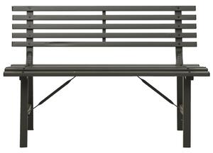 VidaXL fekete acél kerti pad 110 cm