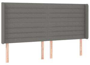 VidaXL LED-es Ágyfejtámla - Szövet - 163x16x118/128cm