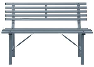 VidaXL szürke acél kerti pad 110 cm