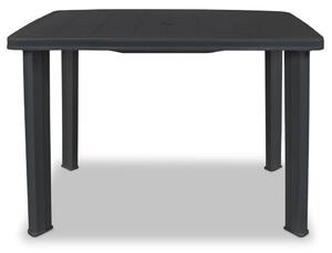 VidaXL antracitszürke műanyag kerti asztal 101 x 68 x 72 cm