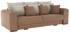 Extra tágas kanapé, világosbarna, bézs, krém színű, GILEN BIG SOFA