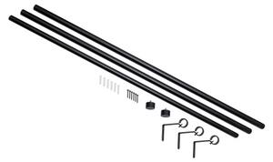 Cappa függönykarnis állítható, teleszkópos 165-300 cm fekete