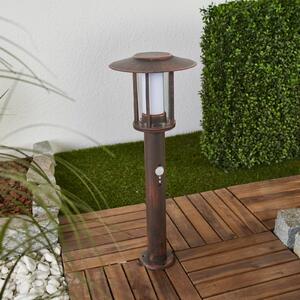 Lindby LED állólámpa Pavlos, 55 cm, rozsdaszínű, szenzoros, szenzoros, Barna / rozsda, Rozsdamentes acél, Vidéki otthon / Rusztikus