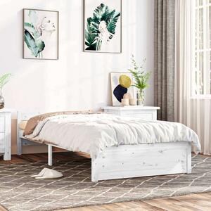 VidaXL fehér tömör fa ágykeret 100x200 cm