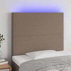 VidaXL tópszínű szövet LED-es fejtámla 90x5x118/128 cm
