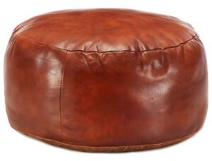 VidaXL sárgásbarna valódi kecskebőr puff 60 x 30 cm