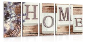 5-részes kép Home felirattal