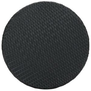 VidaXL fekete polyrattan kerti asztal 60,5 x 106 cm