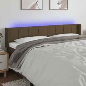VidaXL LED Ágyfejtámla - Sötétbarna - 183cm