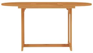VidaXL tömör tíkfa kerti asztal 150 x 90 x 75 cm
