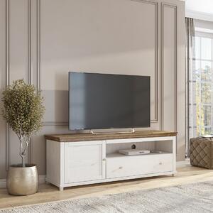 TV asztal Elvina Typ 40 (fehér + kőris + lefkas tölgy). 1030234