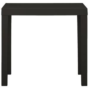 VidaXL antracitszürke műanyag kerti asztal 79 x 65 x 72 cm