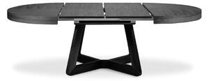 Bodil fekete tölgyfa bővíthető asztal, ø 130 cm - Windsor & Co Sofas