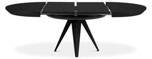 Magnus fekete tölgyfa bővíthető asztal, ø 120 cm - Windsor & Co Sofas