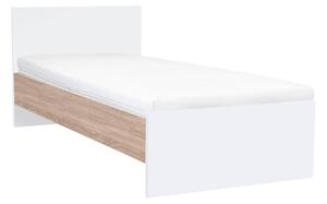 Miami egyszemélyes ágy 90x200 cm fehér-sonoma tölgy
