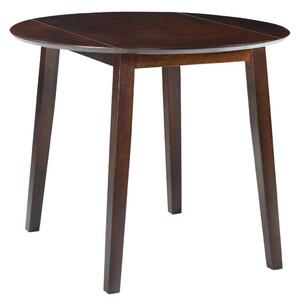 VidaXL Kerek Lehajtható Étkezőasztal - Barna - 90cm