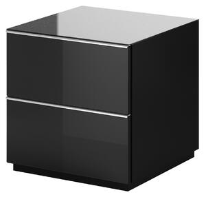 Falraszerelhő TV asztal Henry Typ 38 (fekete + magasfényű fekete). 1030250