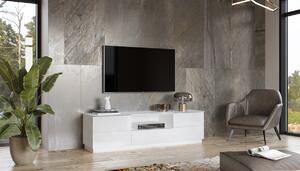 Falra szerelhető TV asztal Henry Typ 38 (fehér + magasfényű fehér). 1030269