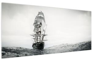 Kép - Egy hajó az óceánon (120x50 cm)