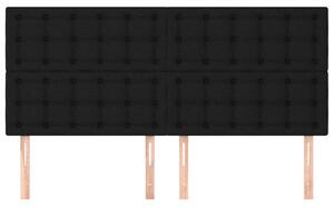 VidaXL Fejtámla Szett - Szövet - Fekete - 160x118/128 cm