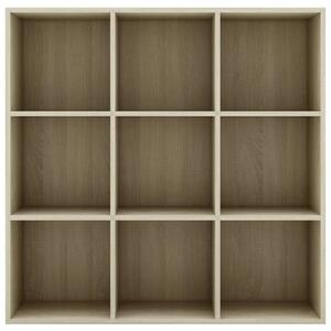 VidaXL Könyvespolc - 9 Rekeszes - Sonoma Tölgy - 98x30x98 cm