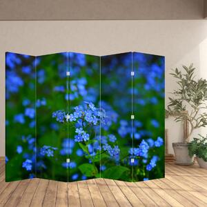 Paraván - A kék virágok (210x170 cm)