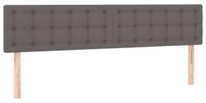 VidaXL szürke műbőr LED-es fejtámla 180 x 5 x 78/88 cm