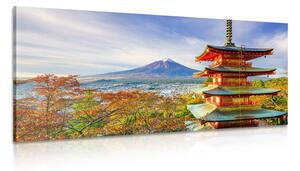 Kép kilátás Chureito Pagoda-ra és a Fuji hegyre