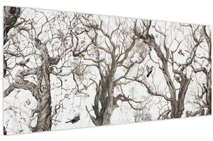 Kép - Erdei minta, rajz (120x50 cm)