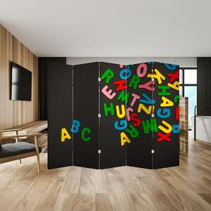 Paraván - színes betűk (210x170 cm)