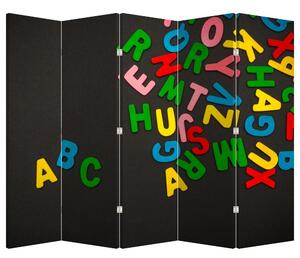 Paraván - színes betűk (210x170 cm)