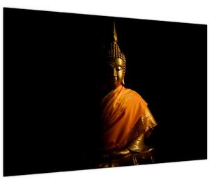 Kép - Arany Buddha szobor (90x60 cm)