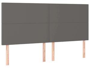 VidaXL 4 db szürke műbőr fejtámla 90x5x78/88 cm