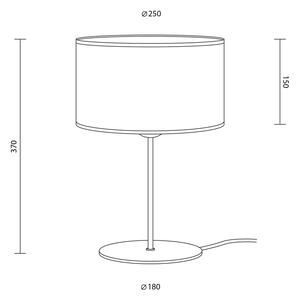 Tres S fehér asztali lámpa ezüstszínű részletekkel, ⌀ 25 cm - Bulb Attack