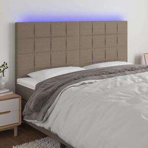 VidaXL tópszínű szövet LED-es fejtámla 180x5x118/128 cm