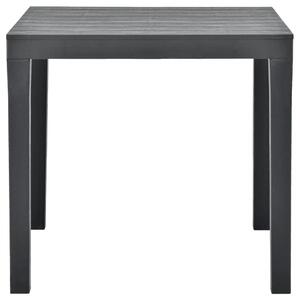 VidaXL antracitszürke műanyag kerti asztal 78 x 78 x 72 cm