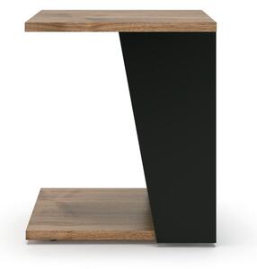 Dohányzóasztal diófából készült asztallappal 40x40 cm Albi - TemaHome