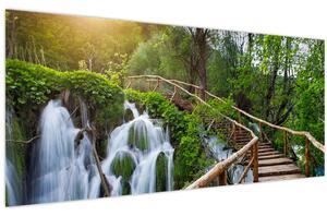 Kép - Plitvicei-tavak (120x50 cm)